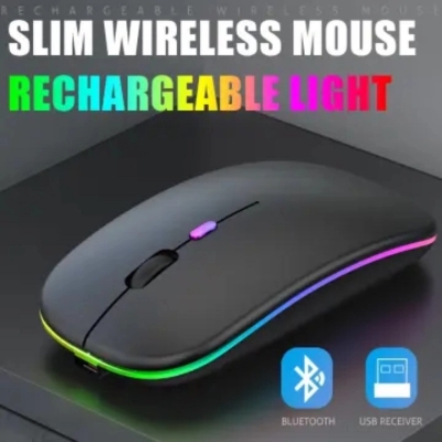 Picture of Rechargeable Wireless Optical Mouse, Wireless Computer Gamer 2.4GHz MouseMulticolor
