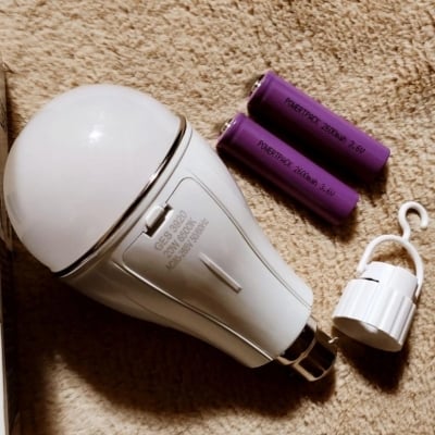 Picture of Rechargeable LED Light Double Battery AC/DC 15 WATT, 3 to 4 hours BackupWhite