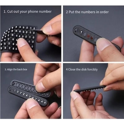 Picture of Anti-Lost Car Key Pendant Split Rings Keychain Phone Number Card Keyring Auto Vehicle Key Chain Car AccessoriesMulticolor