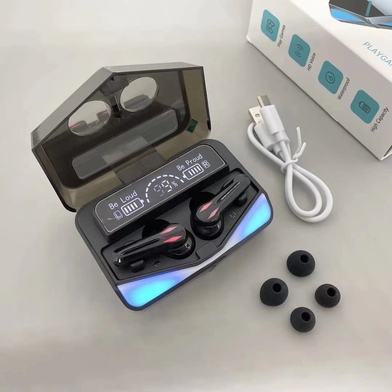 Picture of M28 TWS Bluetooth 5.1 Gaming Headset Dual Mode Wireless Earphones Sports Stereo Sound Low Latency LED Digital Display Smart Touch EarphoneMulticolor