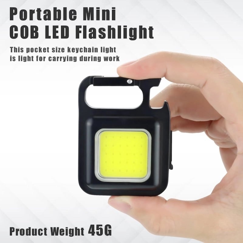 Picture of Multifunctional Outdoor Portable USB Chargeable COB Work Light Inspection Light Camping Mini Led Keychain FlashlightMulticolor