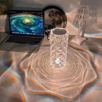 Picture of Rose Diamond Table Lamp RGB Atmosphere Light USB Charging Torch Lamp 16 ColorMulticolor