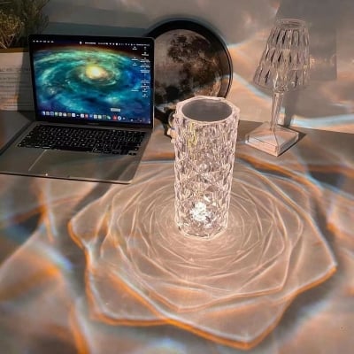 Picture of Rose Diamond Table Lamp RGB Atmosphere Light USB Charging Torch Lamp 16 ColorMulticolor