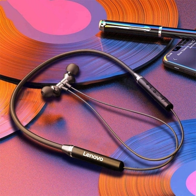 Picture of Lenovo He05 Bluetooth 5.0 Neckband Earphone Wireless Stereo Sports Magnetic Headphones Sports Running Ipx5 Waterproof Headset - Neckband - Wireless Earbud - NeckbandMulticolor