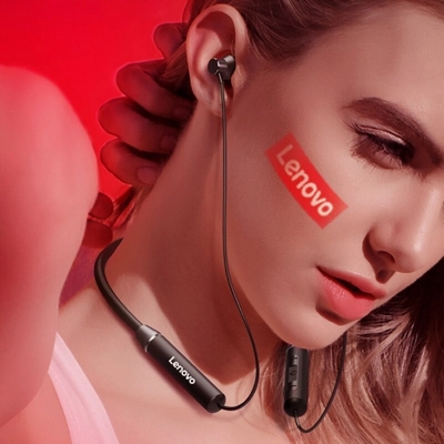 Picture of Lenovo HE05 Wireless In-Ear Neckband Earphones - BlackBlack