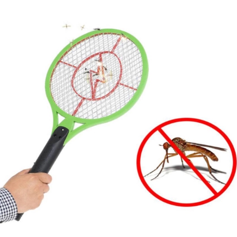 Picture of Electronic Mosquito Rechargeable Bat with Bright Led Light Insect Killer Swatter with Charging CableMulticolor