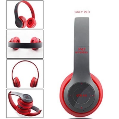 Picture of Wireless Bluetooth Headphone P47 Stereo Earphone with SD Card Slot - Bluetooth EarphoneMulticolor