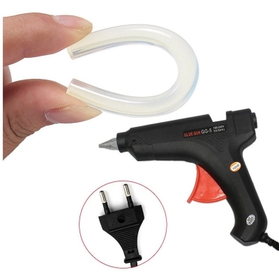 Picture of Combo Pack 100W Hot Melt Glue Gun With 5 Glue Stick, 100 Watt Glue Gun For Diy Art Crafts, Joint RepairMulticolor