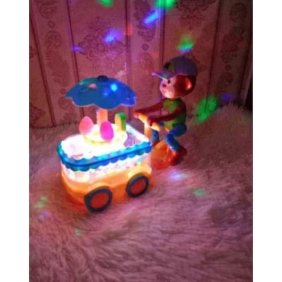 Picture of Kids Monkey Ice Cream Car Toy With Light Music - Baby ToysMulticolor