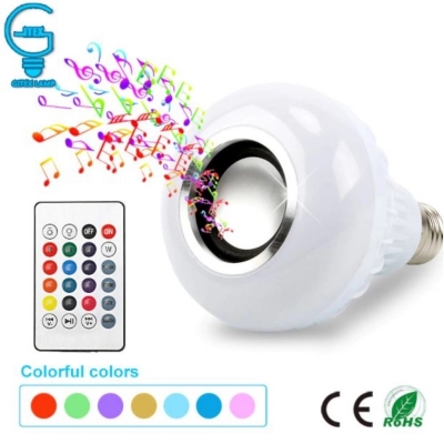 Picture of Raunity Bluetooth Speaker Bulb - Remote Control Color Changing Bulb With Bluetooth Speaker - LED Music BulbMulticolor