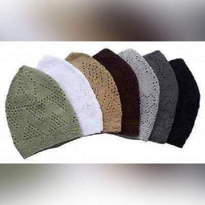 Picture of 3 pcs Prayer Caps Namaz Tupi Muslim - Cap For MenMulticolor