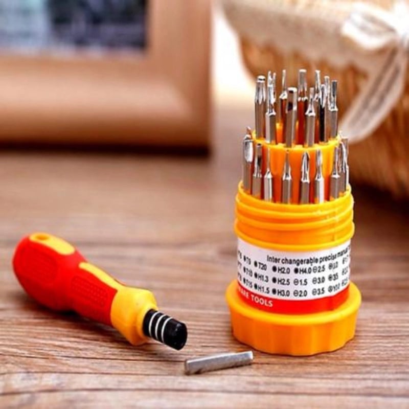 Picture of 31 In 1 ScrewDriver Bit Set With Flexible Shaft Driver Magnetic Bits For electronic, cell phone, tablet repair and modMulticolor