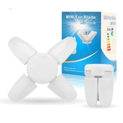 Picture of Foldable Fan Blade LED Light Bulb – Pin SystemWhite