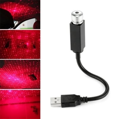 Picture of Roof Projection Light USB Portable Star Night Light Adjustable LED Galaxy Atmosphere Light Interior Ceiling Projector - LightMulticolor