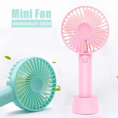 Picture of New Mini Rechargeable USB Charging Portable Handheld 3 Gear Speed ​​Desktop FanMulticolor