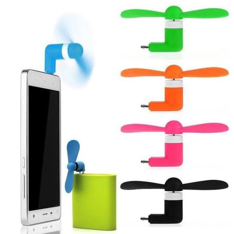 Picture of 2 in 1 Micro USB OTG Mini Portable Fan for Android SmartphoneMulticolor