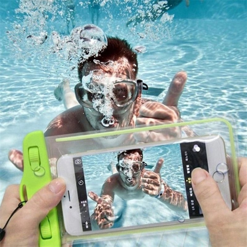 Picture of Waterproof Phone Pouch Drift Diving Swimming Bag Underwater Dry Bag Case Cover For Phone Water Sports Beach Pool Skiing 6 inchMulticolor
