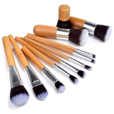 Picture of Bamboo Makeup Brush Set - 11 PCSMulticolor