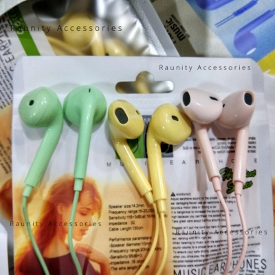 Picture of Music U19 Earphone Colorful Matte Earbuds Stereo Wired Earphones with MicrophoneMulticolor