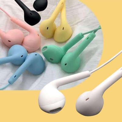 Picture of Music U19 Earphone Colorful Matte Earbuds Stereo Wired Earphones with MicrophoneMulticolor