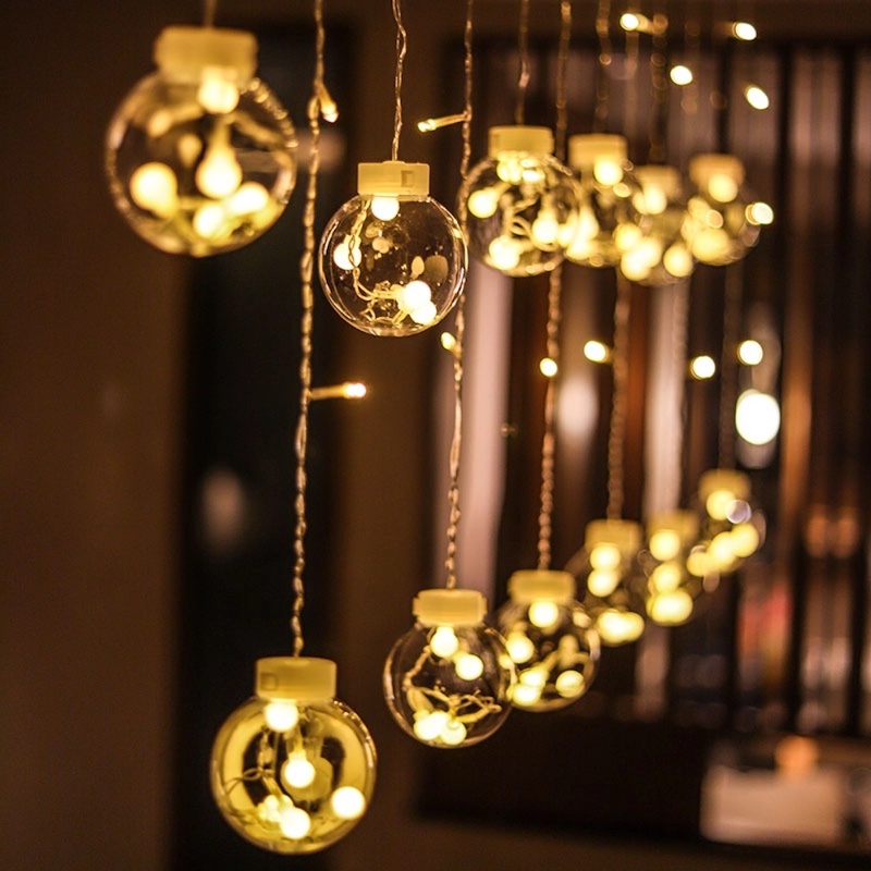 Picture of Wish Ball LED Fairy Light for Curtains- 16 feet, 12 Wish BallGold