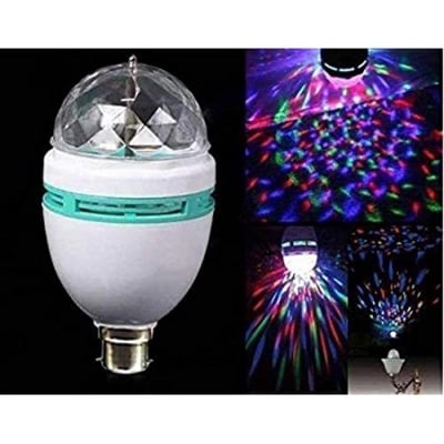 Picture of 360 Degree LED Rotating Bulb Magic Disco Light for Party/Home/Diwali DecorationMulticolor