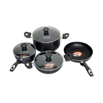 Picture of Non Stick 7 Pieces Cookware Set - Black and AshMulticolor