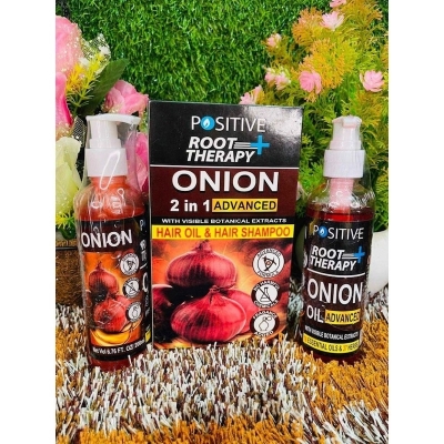 Picture of Positive Root Therapy ONION 2 in1 Advanced Hair Oil and Hair Shampoo 200ml + 200ml