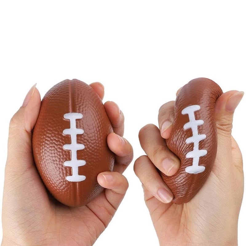 Picture of Rugby Ball Squishy Stress Relief (4 Pcs)Multicolor