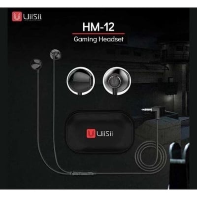 Picture of UiiSii HM12 Half in-Ear Headset Metal Bass Music Earphone Wired Headphones with Mic - Headphone - Ear Phone - EarphoneMulticolor