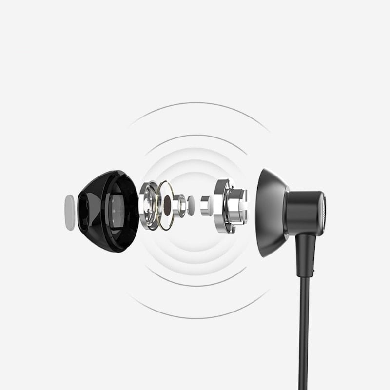 Picture of UiiSii HM12 Half in-Ear Headset Metal Bass Music Earphone Wired Headphones with Mic - Headphone - Ear Phone - EarphoneMulticolor
