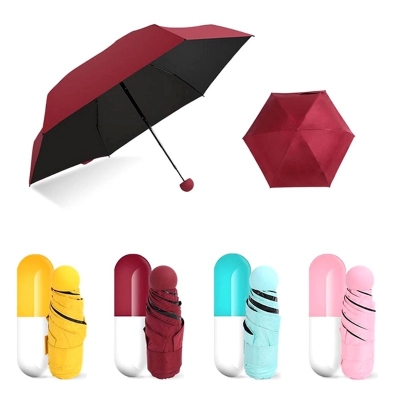 Picture of Capsule Umbrella with Folding Cute Capsule Case - 7" MiniMulticolor