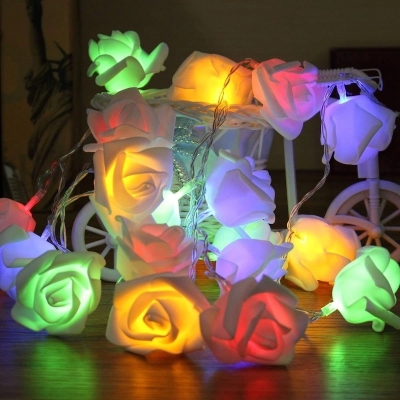 Picture of Decorative Fairy Lights Rose Flower shape - Multicolour - Room Decoration Light - Room Decoration Light - Fairy LightsMulticolor