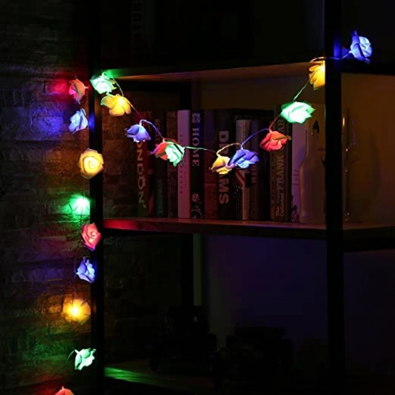 Picture of Decorative Fairy Lights Rose Flower shape - Multicolour - Room Decoration Light - Room Decoration Light - Fairy LightsMulticolor