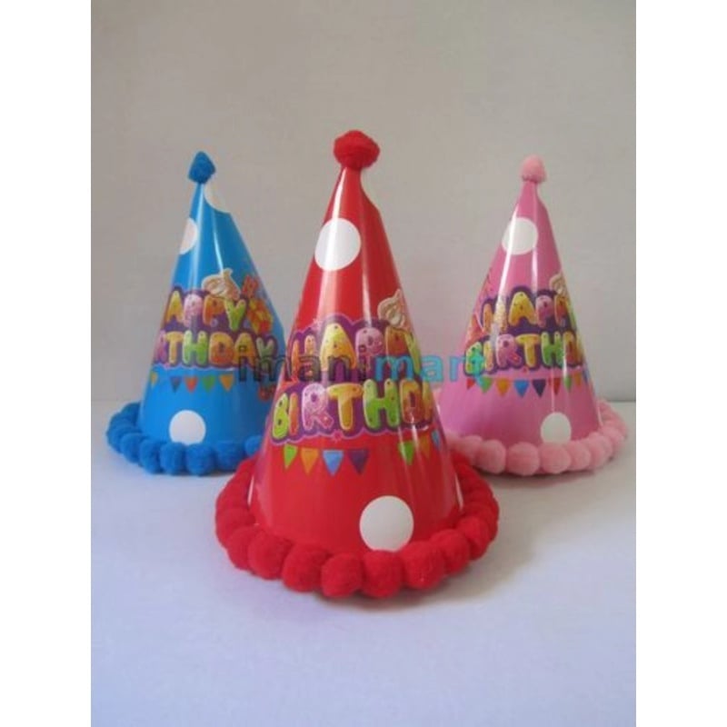 Picture of Happy Birthday caps 12 piecesMulticolor