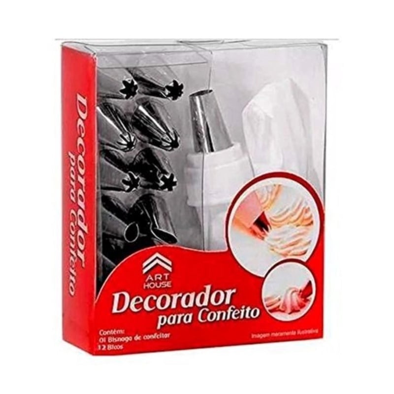 Picture of Stainless Steel 12 Pieces Cake Decoration Tools - SilverMulticolor