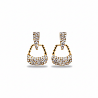 Picture of Korean Fashion Bag Shape Earrings For Women Rose Gold 