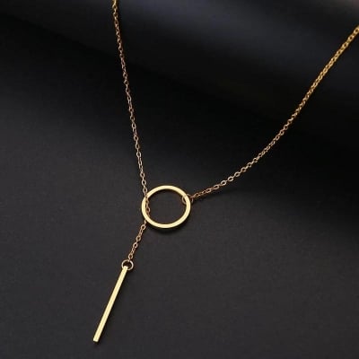 Picture of Simple Metal Ring Short Stick Chain for girls Gold Adjustable