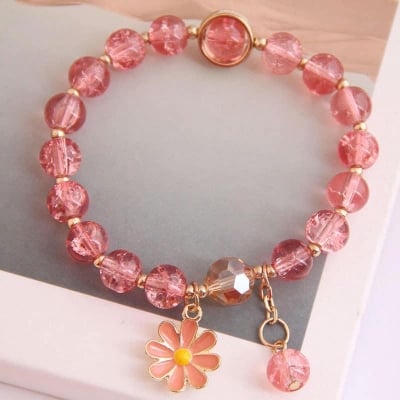 Picture of Party bracelet Flower  adjustable female bracelets for Women Pink 