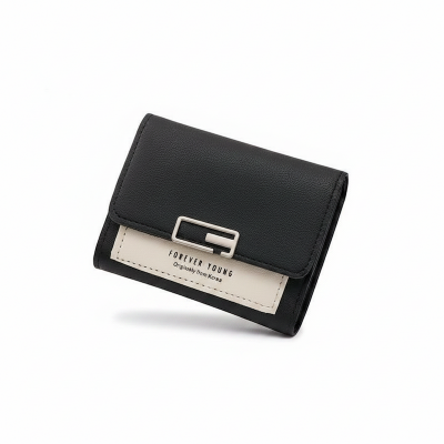 Picture of Mini Women'S Wallet Short Cute Compact Fashion Wallet Black 