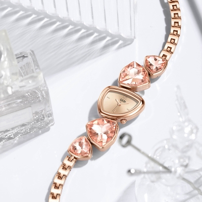 Picture of Women's Uniquely Shaped Rhinestone Watch Pink 