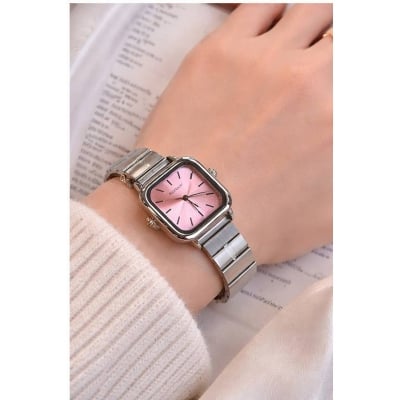 Picture of Square sunlight Pattern Watch for Women Fashion Stainless Steel Band Watch Waterproof Ladies Quartz Watch Reloj  