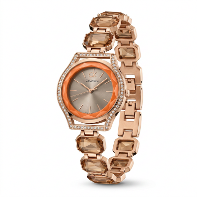 Picture of Elegant Luxury Full Diamond Quartz Watch  