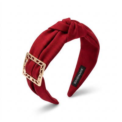 Picture of Korean Style Fashion Women's Hair Hoop Solid Color Pleated Elastic Headband Winter Hairband Hair Ties Hair Accessories Headwear  One size fits all