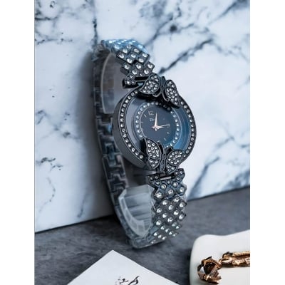 Picture of Stainless Steel Magnetic Watch For Girls - Watch For Women Buterfly  