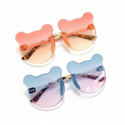 Picture of Sweet Dreamy Teddy Bear Fantasy-Themed Colorful Lens Sunglasses for Stylish Children  