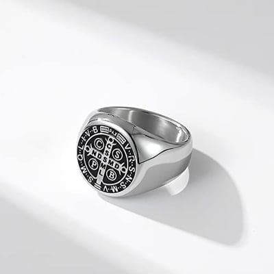 Picture of ​Stainless Steel Men Finger Ring Ring for Men Silver 