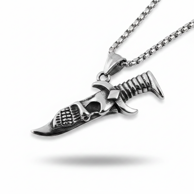 Picture of Korean Clavicle Chain Diamond Necklace Fashion Jewelry Necklace for Men Silver 
