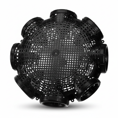 Picture of Holes Catch Mixed Fish Trap Crayfish Catcher Outdoor Fishing Net Cage Plastic Fish Trap Cage Easy to Install Black  