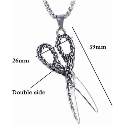 Picture of Scissors Chain for Men Stainless Steel Necklace Fashion Dark Chain For Men  